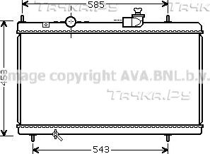 Радиатор охлаждения двигателя AVA для Lancia Phedra 2002-2010. Артикул CNA2228