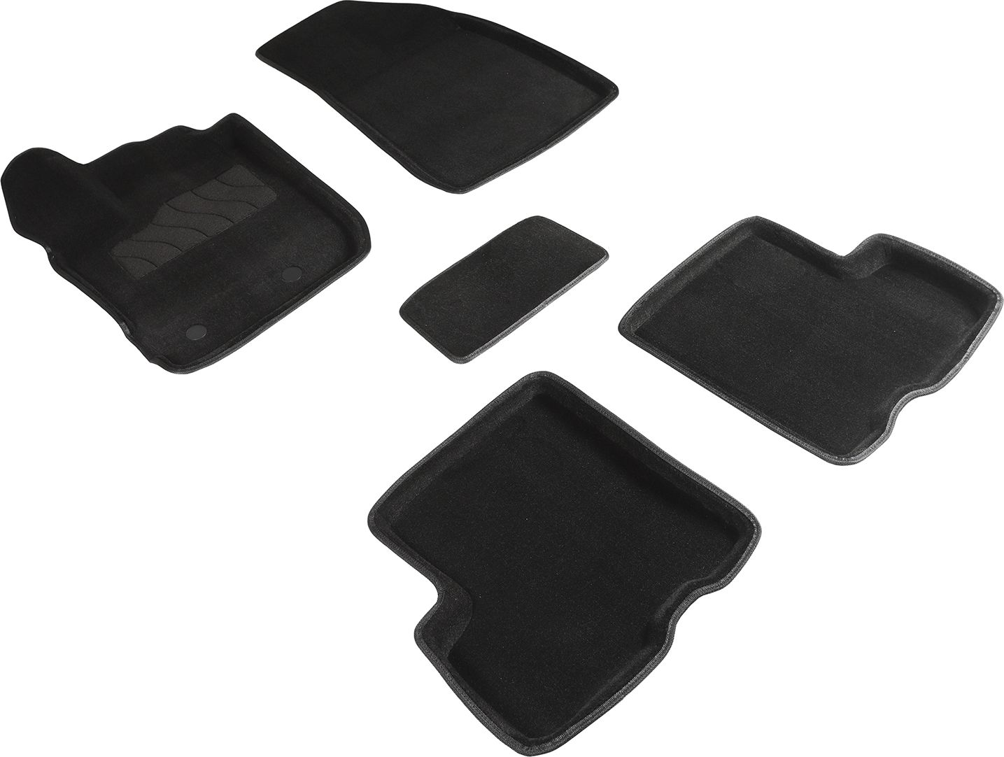 Коврики 3D Seintex для салона Renault Duster II 4WD 2021-2026 ЧЕРНЫЕ. Артикул 96148