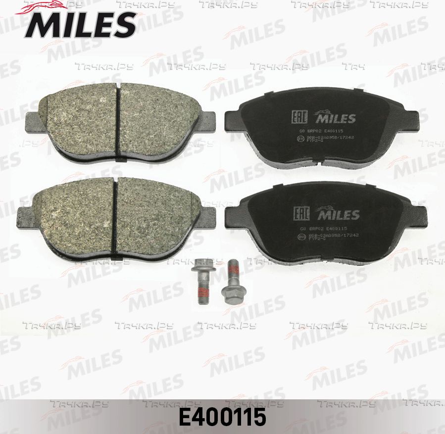 Тормозные колодки Miles (Low-Metallic) для Citroen C4 II 2006-2011. Артикул E400115