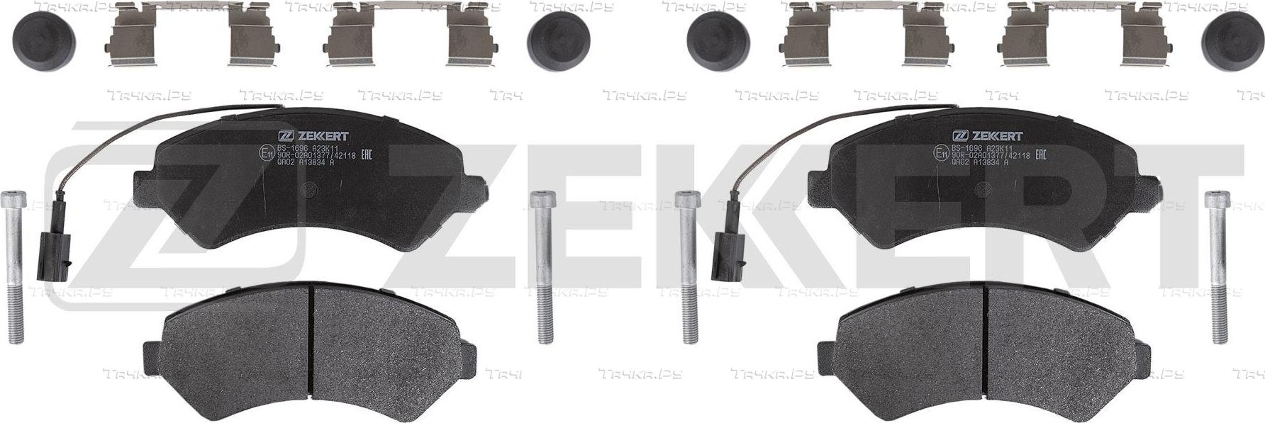 Тормозные колодки Zekkert передние для Citroen Jumper II 2006-2016. Артикул BS-1696
