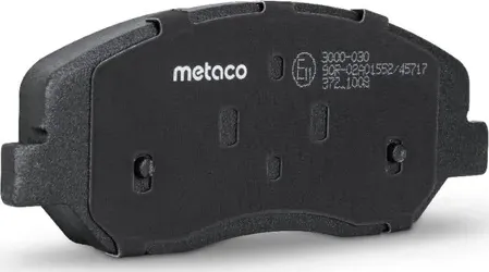 Колодки тормозные HYUNDAI/KIA SANTA FE/SORENTO 09- передн. (Metaco). Артикул 3000030