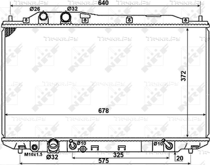 Радиатор охлаждения двигателя NRF EASY FIT для Honda Civic VIII 2006-2011. Артикул 58379