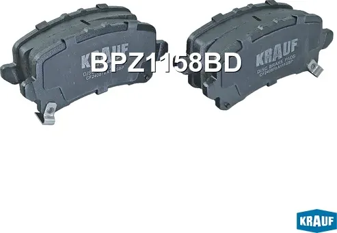 Колодки тормозные (Krauf). Артикул BPZ1158BD