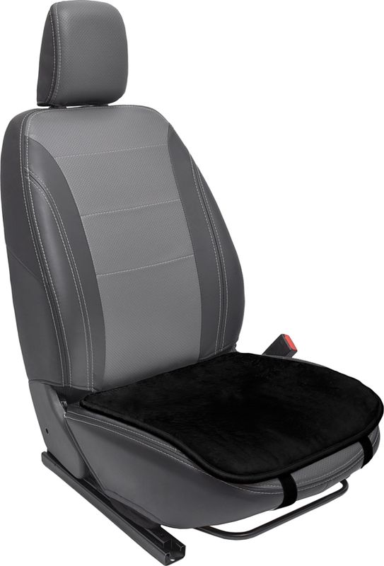 Накидка универсальная Rezkon меховая Мутон на передние сидения, цвет Черный. Артикул 8104005100
