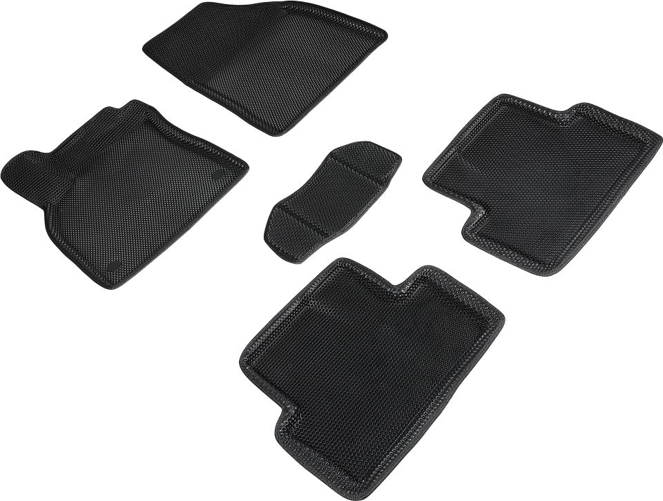 Коврики Seintex 3D EVA Соты для салона Renault Megane III 2008-2016 ЧЕРНЫЕ. Артикул 95431