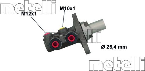 Тормозной цилиндр главный Metelli (алюминий). Артикул 05-0880