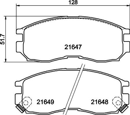Тормозные колодки Mintex передние для Mitsubishi Space Wagon II 1991-1998. Артикул MDB1509