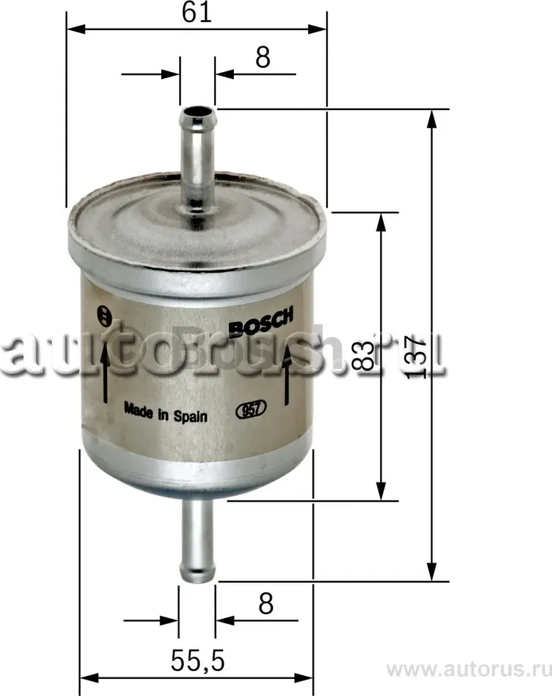Топливный фильтр (Bosch). Артикул 0450905287