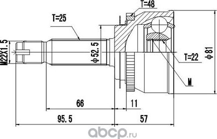 Комплект ШРУСа (Dynamatrix-Korea) Dynamatrix-Korea. Артикул DCV824098