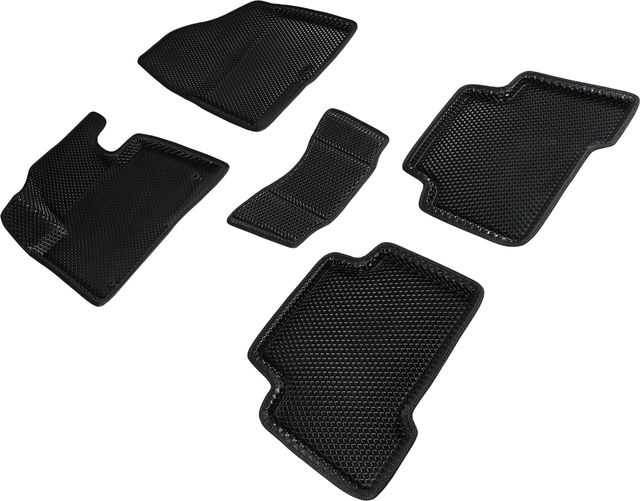 Коврики Seintex 3D EVA ромб для салона Hyundai Santa Fe III 2012-2018 ЧЕРНЫЕ. Артикул 95288