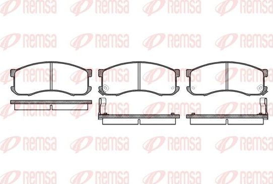 Тормозные колодки Remsa передние для Mazda MPV II (LW) 1999-2006. Артикул 0313.02