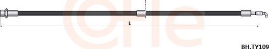 Тормозной шланг Cofle передний левый для Toyota Celica VII (T230) 1999-2005. Артикул 92.BH.TY109