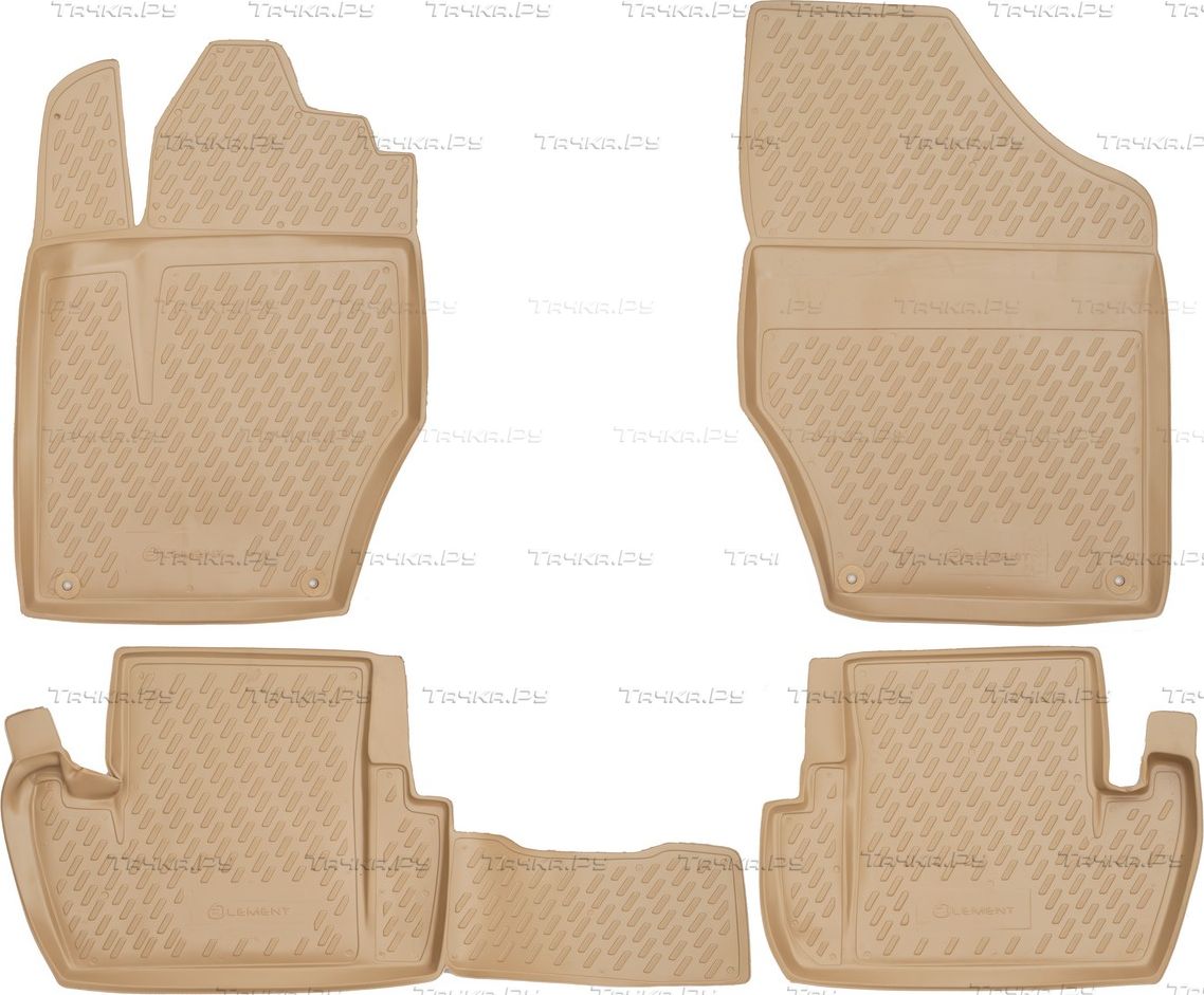 Коврики Element для салона Peugeot 308 I 2007-2013 БЕЖЕВЫЕ. Артикул CARPGT00001b
