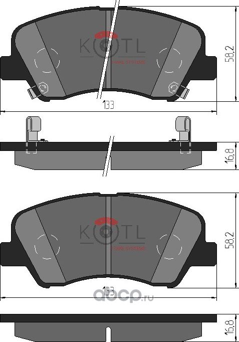 Колодки тормозные дисковые передние к-т HYUNDAI SOLARIS 10-/KIA RIO 11- (Kotl) Kotl. Артикул 3548kt