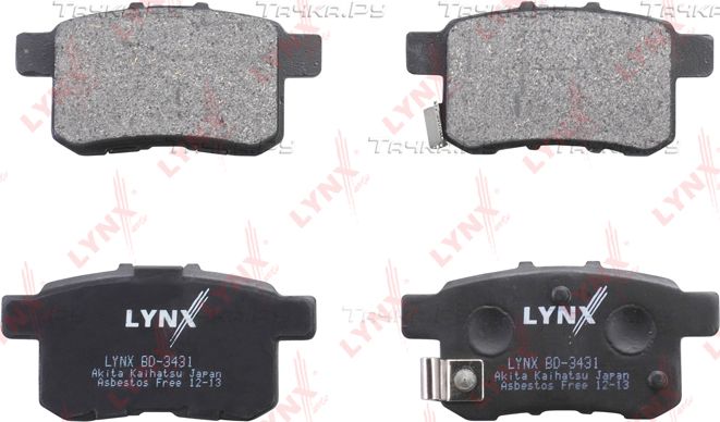 Тормозные колодки LYNXauto задние для BYD F6 2008-2014. Артикул BD-3431