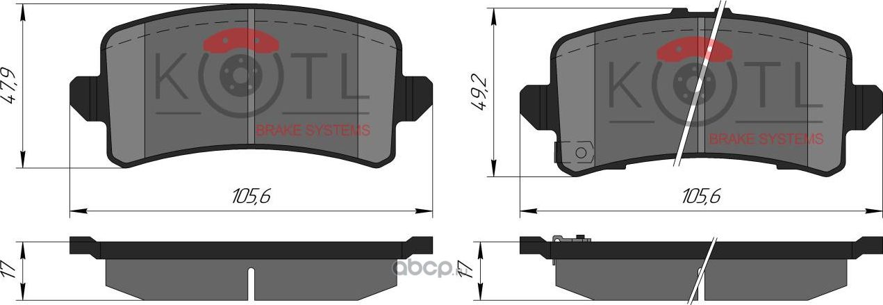 Колодки тормозные дисковые задние к-т HAVAL JOLION 1.5 (4WD) 21- (Kotl) Kotl. Артикул 64kt