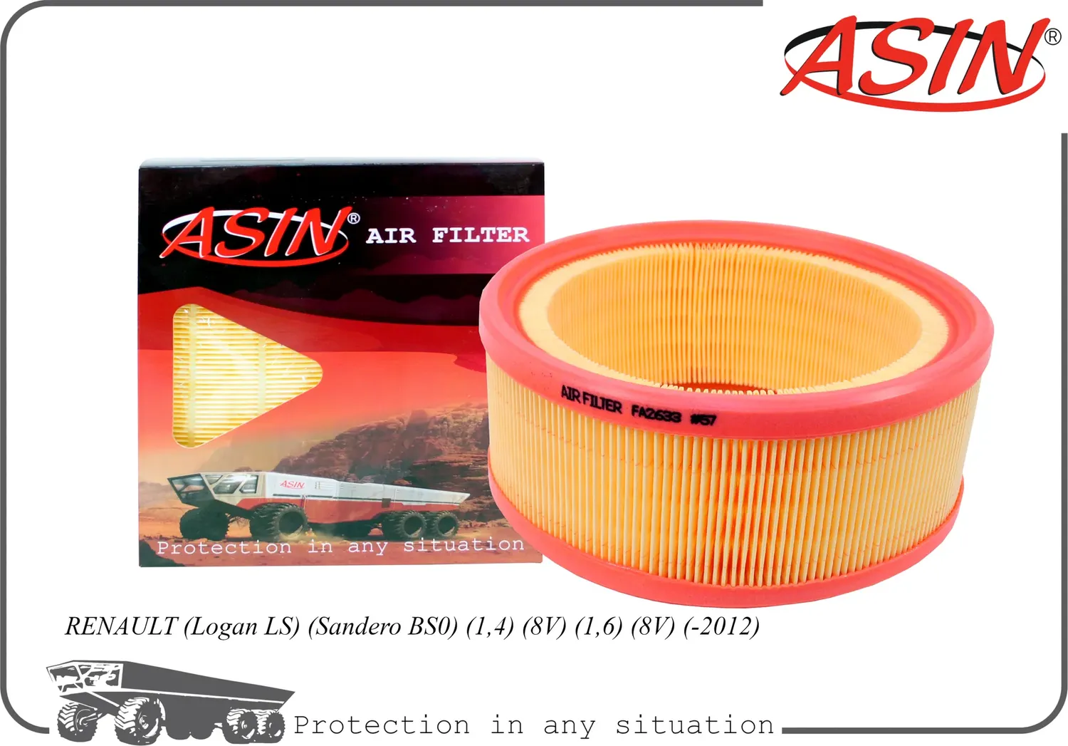 Фильтр воздушный 7701070525/ASIN.FA2633 ASIN Asin. Артикул ASINFA2633