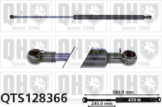 Амортизатор (упор) багажника Quinton Hazell. Артикул QTS128366