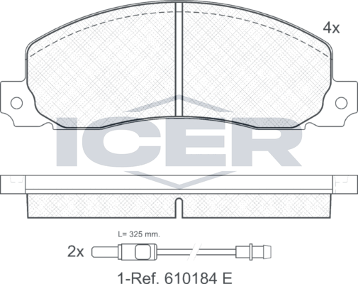 Тормозные колодки Icer для Lancia Thesis 1980-2001. Артикул 140620