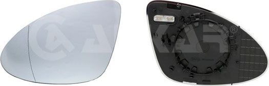 Зеркальное стекло бокового зеркала Alkar левое для Porsche Cayenne II (958) 2015-2017. Артикул 6471820