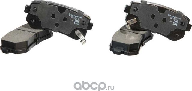 КОЛОДКИ ЗАДНИЕ ДЛЯ А/М HYUNDAI ACCENT III (05-10) KIA RIO II (05-) ДИСКОВЫЙ ТО (Volram). Артикул VR26122
