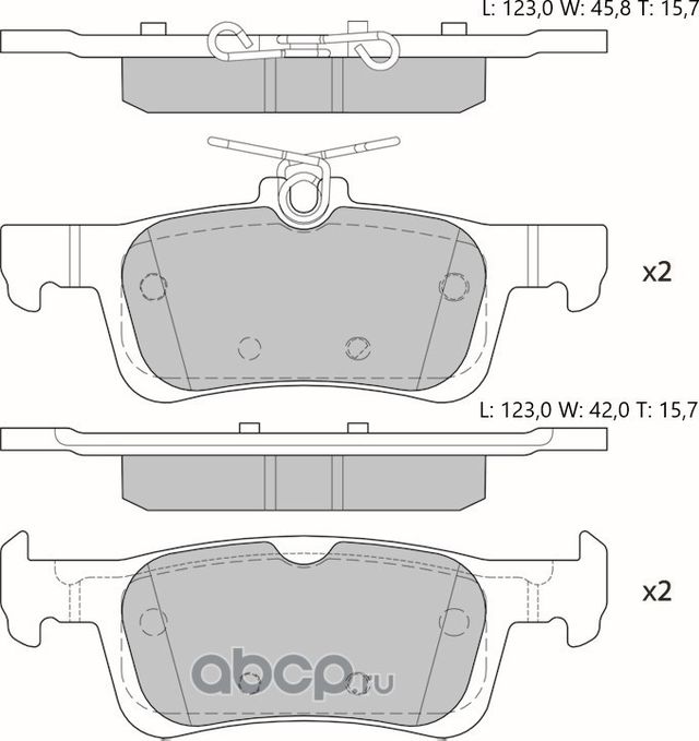 Колодки тормозные дисковые противоскрипная пластина в компл (Avantech). Артикул AV217