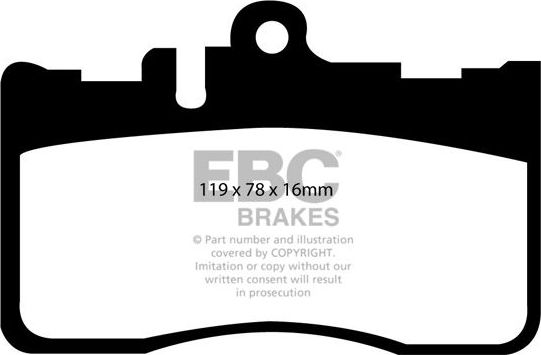 Тормозные колодки EBC Brakes передние для Lexus LS III 2000-2006. Артикул DP41622R
