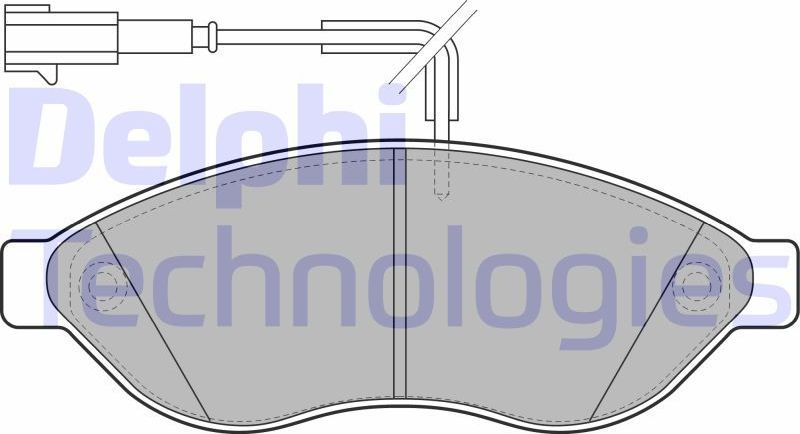 Тормозные колодки Delphi (Low-Metallic). Артикул LP1992