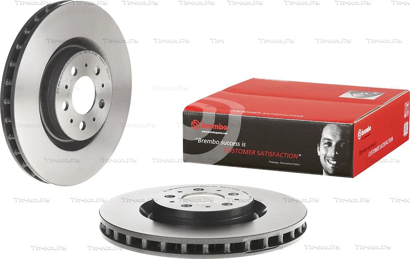 Тормозной диск Brembo UV Coated передний для Volvo S60 I 2003-2010. Артикул 09.8614.11