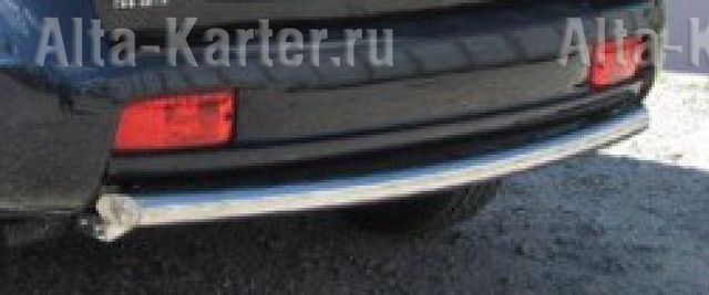 Защита Slitkoff заднего бампера d57 ЧЕРНАЯ матовая для Kia Sportage II 2008-2010. Артикул KSN011B