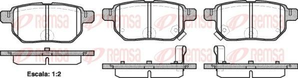 Тормозные колодки Remsa задние для Aston Martin Cygnet 2011-2013. Артикул 1286.02