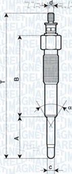 Свеча накаливания (накала) Magneti Marelli. Артикул 062900041304