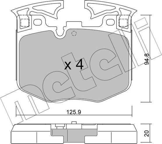 Тормозные колодки Metelli. Артикул 22-1146-0