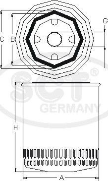 Фильтр АКПП SCT-Germany. Артикул SM 5738