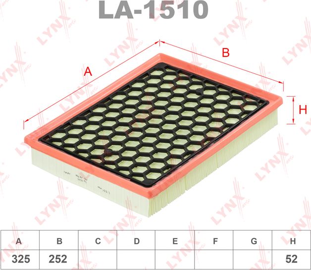 Воздушный фильтр LYNXauto. Артикул LA-1510