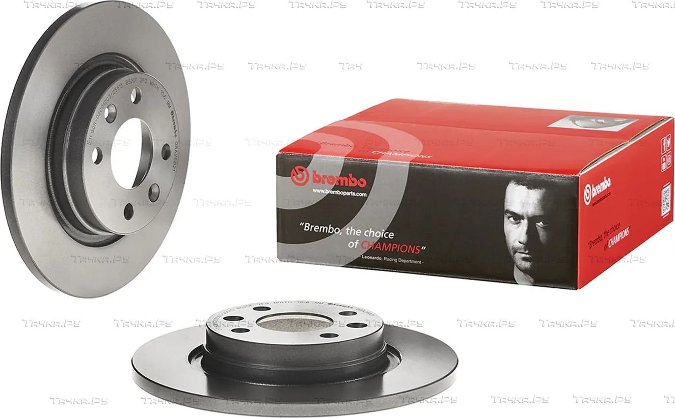 Тормозной диск Brembo PRIME LINE - UV Coated передний для Dacia Sandero I 2008-2012. Артикул 08.A268.21