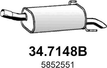 Глушитель Asso. Артикул 34.7148B