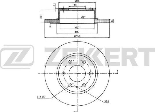Тормозной диск Zekkert. Артикул BS-5619