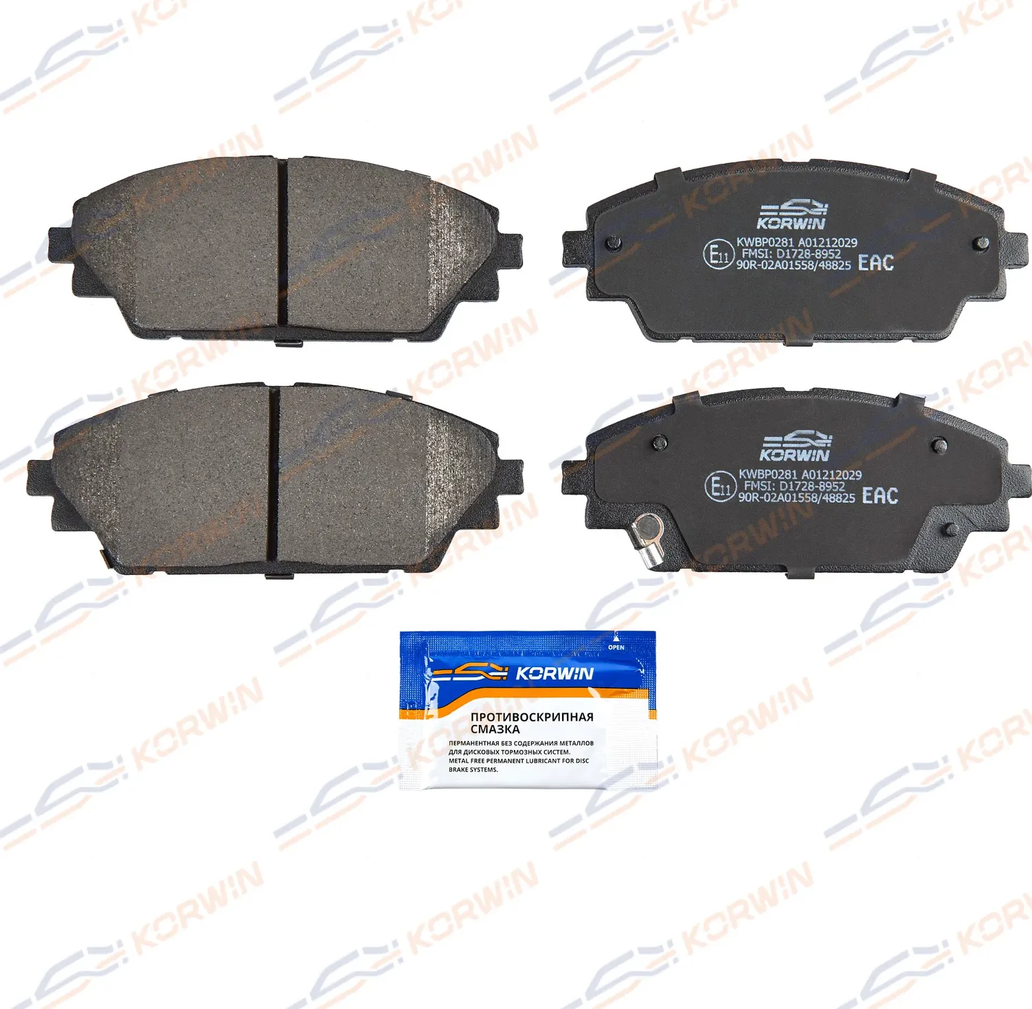 Колодки тормозные перед. Mazda 3 (BM) 13-/CX-3 (DK) 15 (Korwin). Артикул KWBP0281
