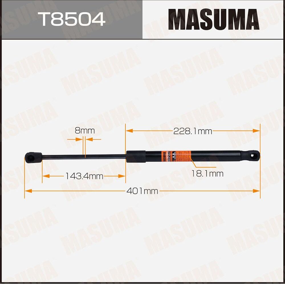 Амортизатор (упор) багажника Masuma. Артикул T8504
