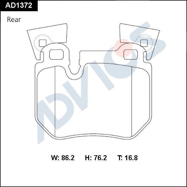 Тормозные колодки Advics. Артикул AD1372
