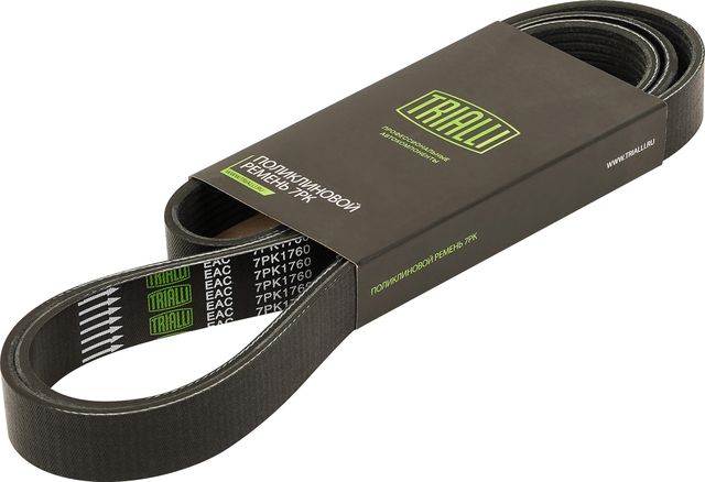 Приводной ремень поликлиновой Trialli (EPDM (Этилен-пропиленовый каучук)) для BMW 7 IV (E65/E66) 2002-2008. Артикул 7PK1760