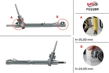 Рулевая рейка c ГУР восстановленная Volvo V60 2010-, Volvo XC70 / XC70 Cross Cou (MSG). Артикул FO228R