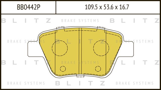 Колодки тормозные AUDI A3 12- задн. (Blitz). Артикул BB0442P