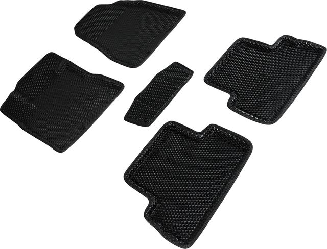 Коврики Seintex 3D EVA Ромб для салона Nissan Х-Trail T31 2007-2014 ЧЕРНЫЕ. Артикул 95329