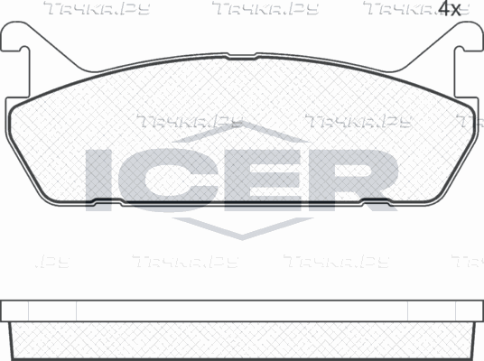 Тормозные колодки Icer для Daihatsu Applause I 1989-1997. Артикул 181186