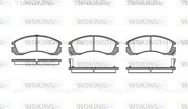 Тормозные колодки Woking передние для Mitsubishi 3000 GT I 1990-1999. Артикул P2543.02