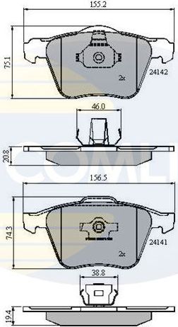 Тормозные колодки Comline Comline. Артикул CBP01280