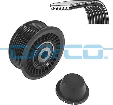 Приводной ремень поликлиновой с роликами (комплект) Dayco для Renault Duster II 2021-2026. Артикул KPV1279