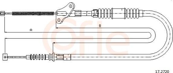 Трос ручника (тросик ручного тормоза) Cofle. Артикул 92.17.2720
